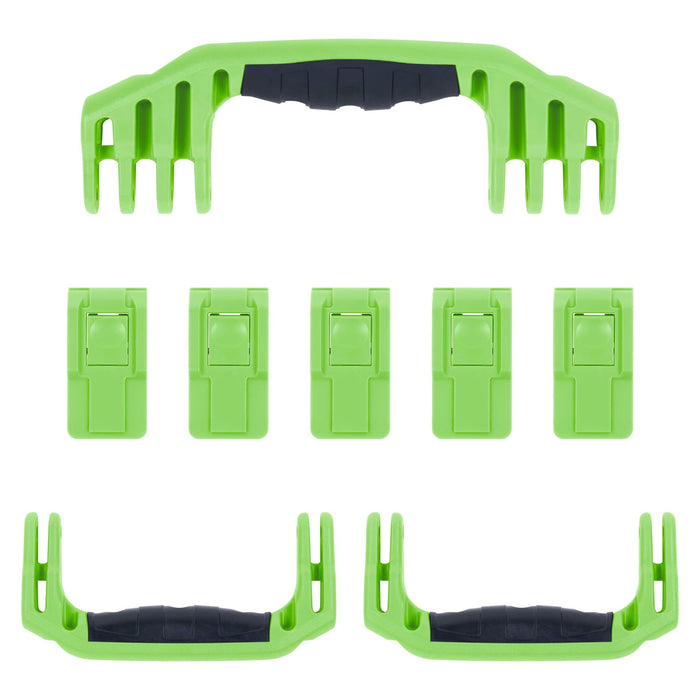 Pelican 1646 Air Replacement Handles & Latches, Lime Green (Set of 3 Handles, 5 Latches) ColorCase