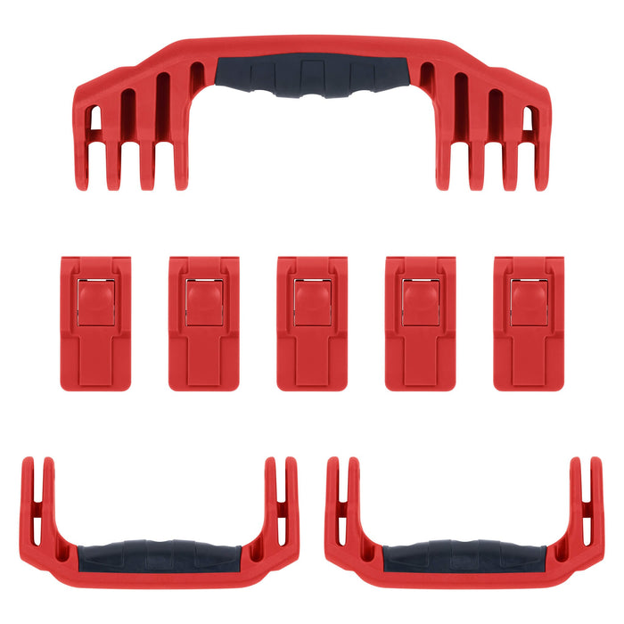 Pelican 1646 Air Replacement Handles & Latches, Red (Set of 3 Handles, 5 Latches) ColorCase