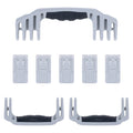 Pelican 1646 Air Replacement Handles & Latches, Silver, Push-Button (Set of 3 Handles, 5 Latches) ColorCase