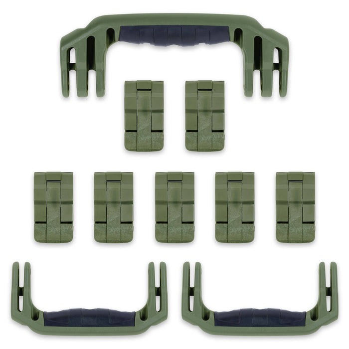 Pelican 1650 Replacement Handles & Latches Set - OD Green ColorCase