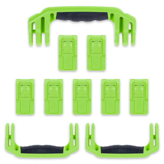 Pelican 1650 Replacement Handles & Push-Button Latches Set - Lime Green ColorCase