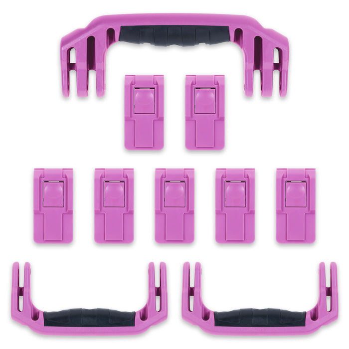 Pelican 1650 Replacement Handles & Push-Button Latches Set - Magenta ColorCase