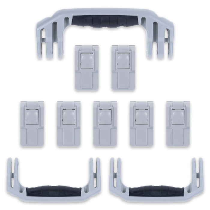 Pelican 1650 Replacement Handles & Push-Button Latches Set - Silver ColorCase