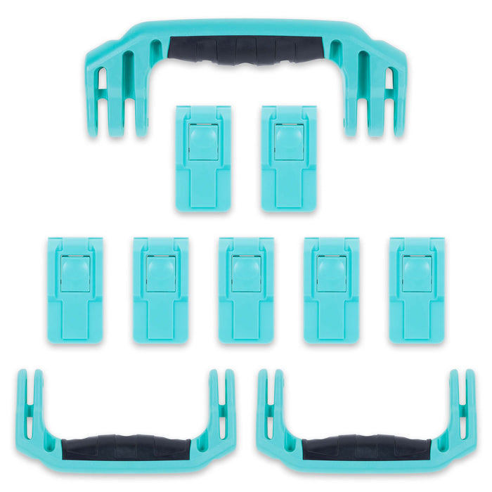Pelican 1650 Replacement Handles & Push-Button Latches Set - Teal ColorCase
