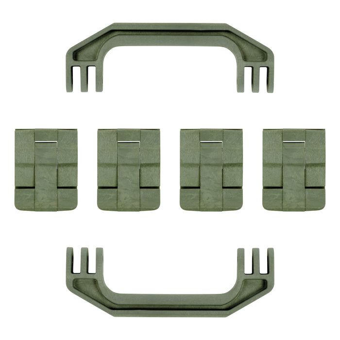 Pelican 1700 Gen1 Replacement Handles & Latches, OD Green (Set of 2 Handles, 4 Latches) ColorCase
