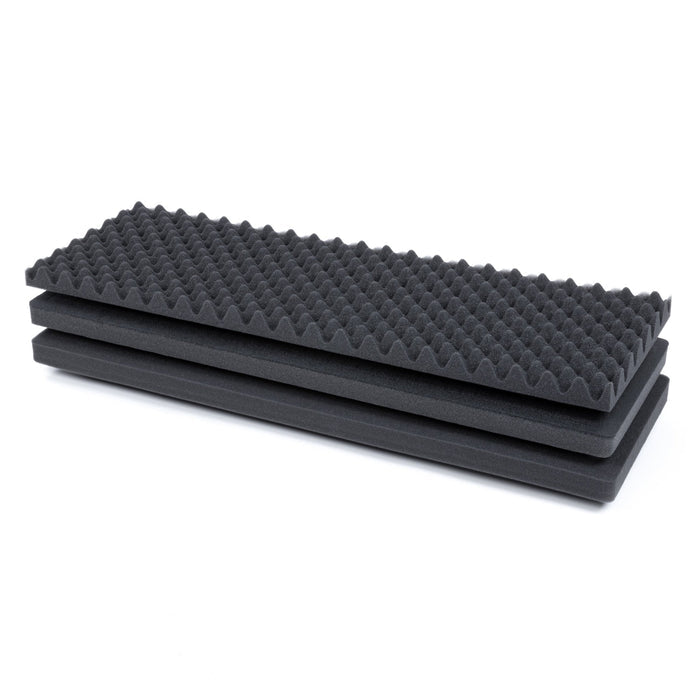 Pelican 1720 Replacement Foam Set (3 Pieces) - 1 Skinned Pluck, 1 Solid & 1 Convoluted Lid Foam -