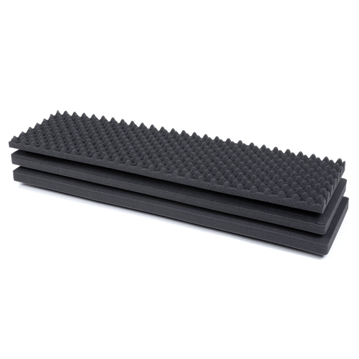 Pelican 1750 Replacement Foam Set (3 Pieces) - 1 Skinned Pluck, 1 Solid & 1 Convoluted Lid Foam -