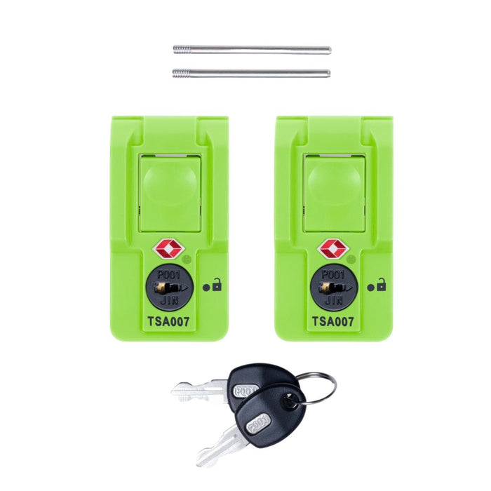 Pelican Air TSA Locking Latches, Lime Green, Push-Button (Set of 2 with Keys) -