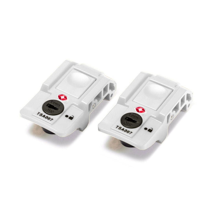 Pelican Air TSA Locking Latches, White, Push-Button (Set of 2 with Keys) -