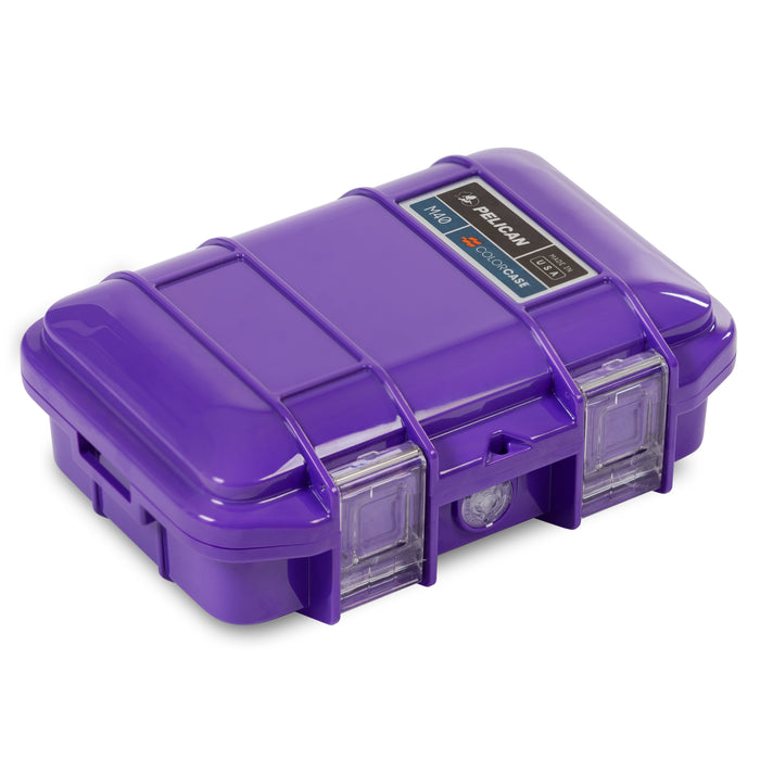 Pelican M40 Micro Case Galaxy Purple Angled View