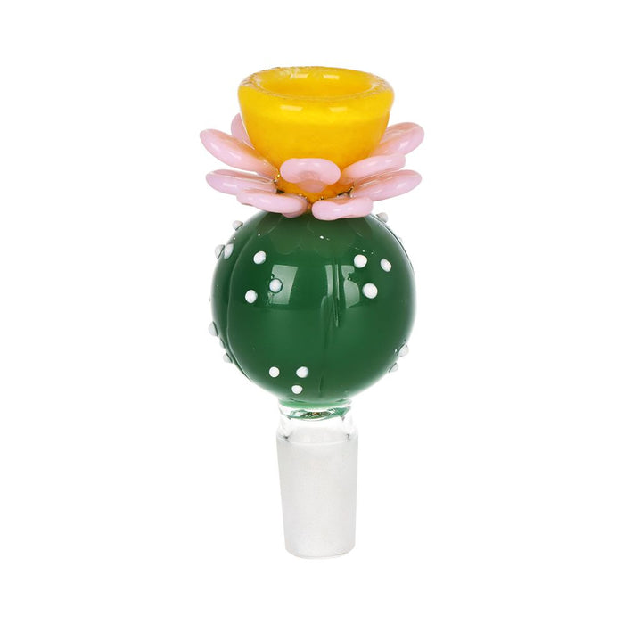Peyote Bloom Bubble Base Double Perc Glass Bong - 12"