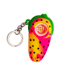 Pink Silicone Strawberry Keychain Hand Pipe