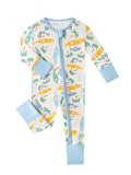 PoshTOT Beach Surfing Bamboo Baby Convertible Zippy Romper: 6-12M