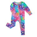 PoshTOT Colorful Stars Bamboo Baby Convertible Zippy Romper: Star / 9-12M