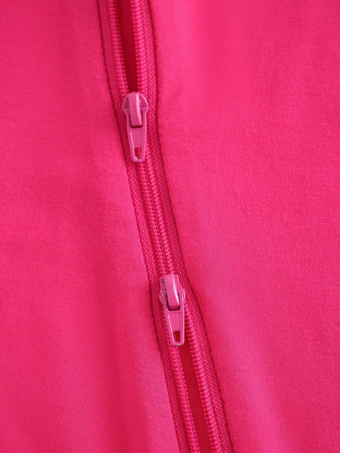 PoshTOT Hot Pink Bamboo Baby Convertible Zippy Romper: 0-3M