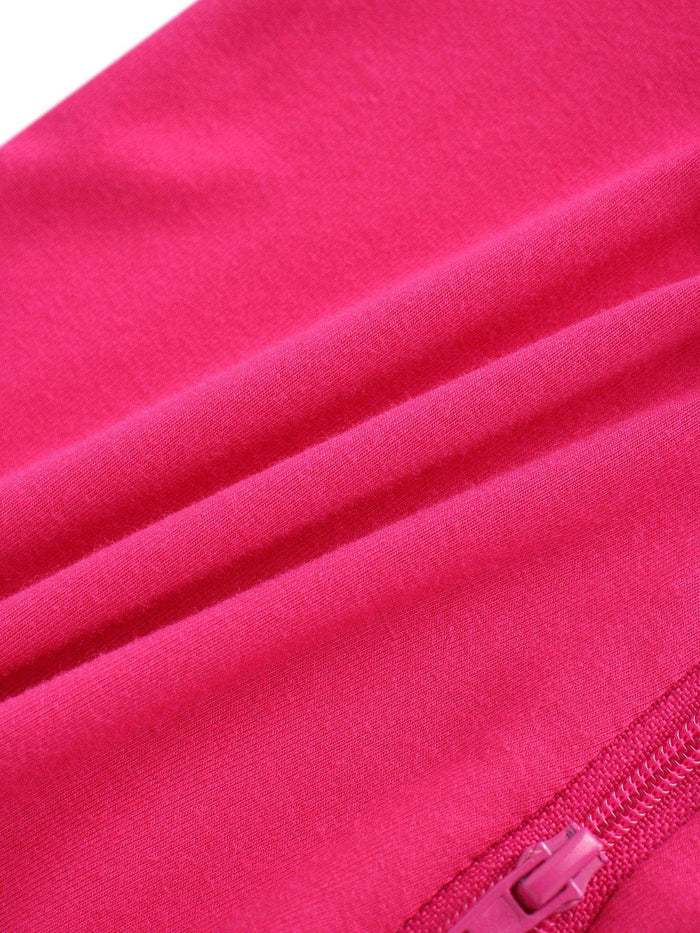 PoshTOT Hot Pink Bamboo Baby Convertible Zippy Romper: 0-3M