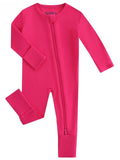 PoshTOT Hot Pink Bamboo Baby Convertible Zippy Romper: 3-6M
