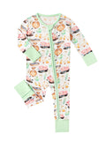 PoshTOT Little Yellow Sheep Bamboo Baby Convertible Zippy Romper: 3-6M