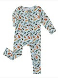 PoshTOT Lizards & Bugs Bamboo Baby Convertible Zippy Romper: 6-9M
