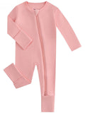 PoshTOT Peach Bamboo Baby Convertible Zippy Romper: 9-12M