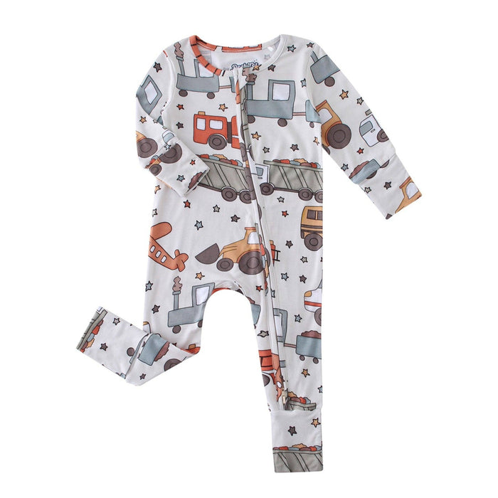PoshTOT Vehicles Bamboo Baby Convertible Zippy Romper: 0-3M NWT