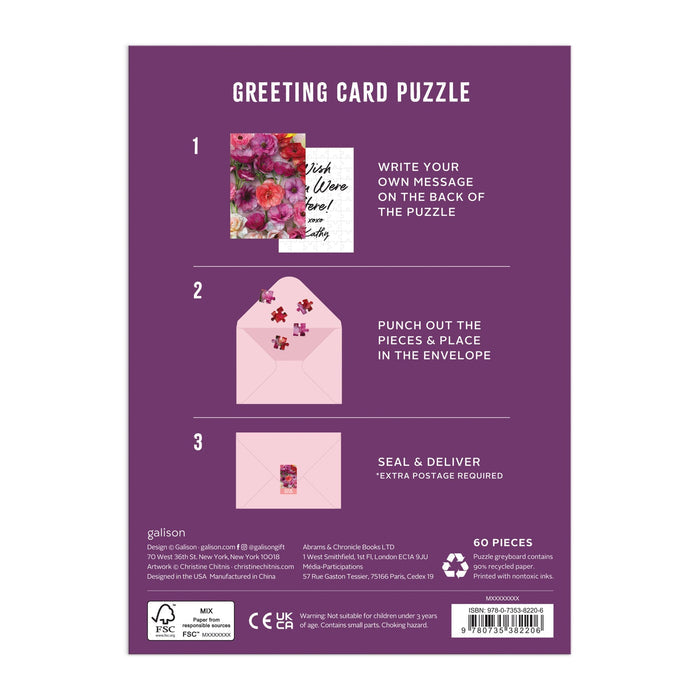 Ranunculus Greeting Card Puzzle Jigsaw Puzzle Christine Chitnis