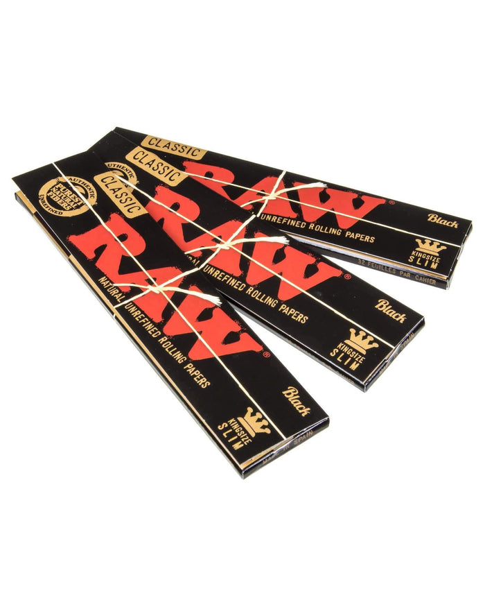 RAW Black Natural Rolling Papers (2 Sizes) RAW