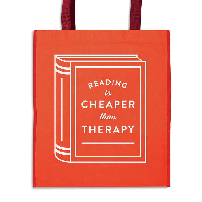 Reading is Cheaper Than Therapy Reusable Shopping Bag Tote Bags Galison