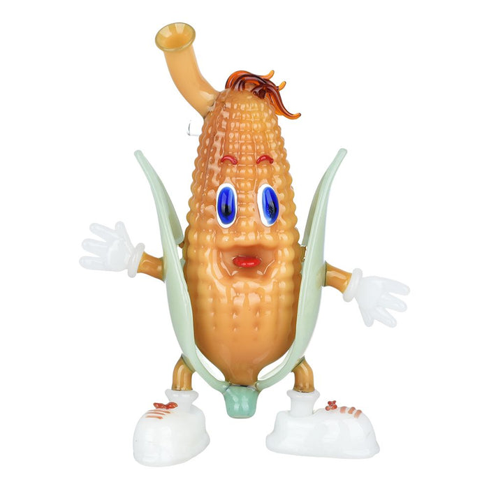 Red Headed Corn Child Glass Bong - 7"