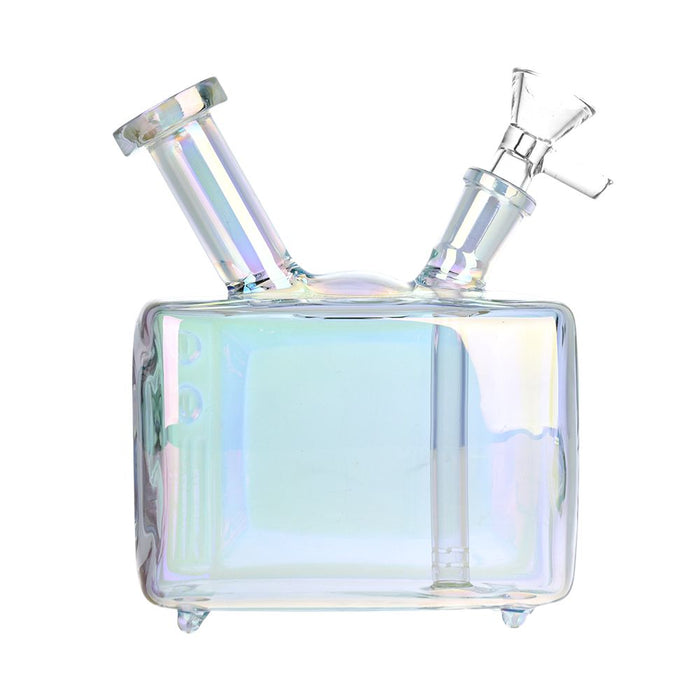 Retro TV Electroplated Glass Bong - Colors Vary
