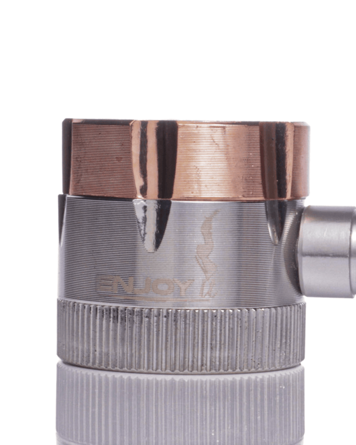 Revolver 6 Chamber Metal Pipe and Grinder worldofbongs