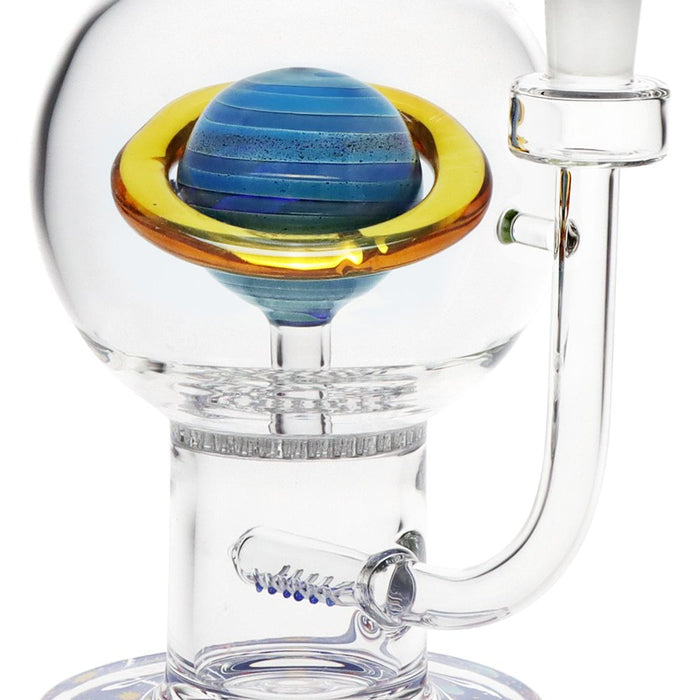 Rings of Saturn Bubble Perc Glass Bong - 13"