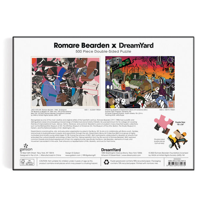 Romare Bearden x DreamYard 500 Piece Double-Sided Puzzle Puzzles Romare Bearden
