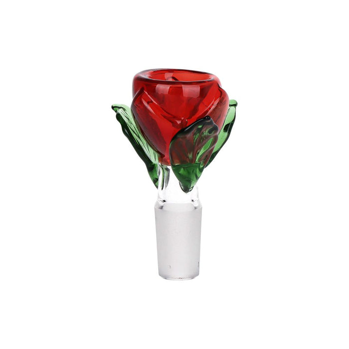 Rose in Vase Glass Water Pipe - 7"