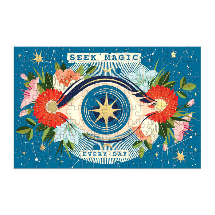 Seek Magic Every Day 128 Piece Matchbox Puzzle Galison