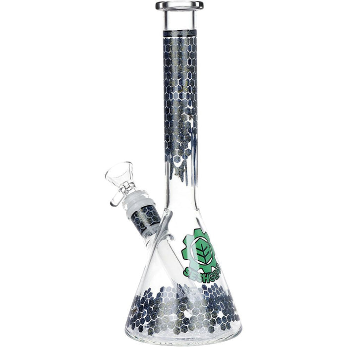 SeshGear Honeycomb Beaker Glass Water Pipe - 9.75"