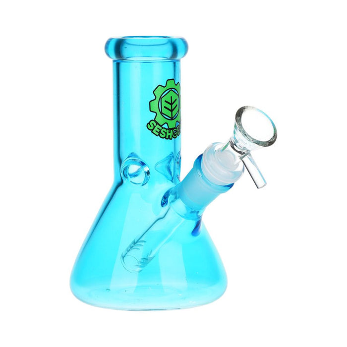 Shorty Beaker Color Glass Bong - 5.75"