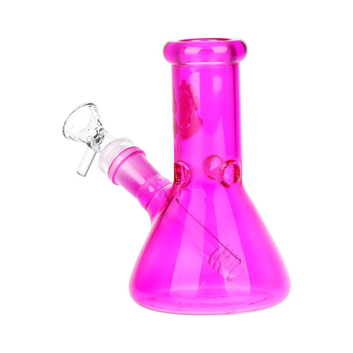Shorty Beaker Color Glass Bong - 5.75"