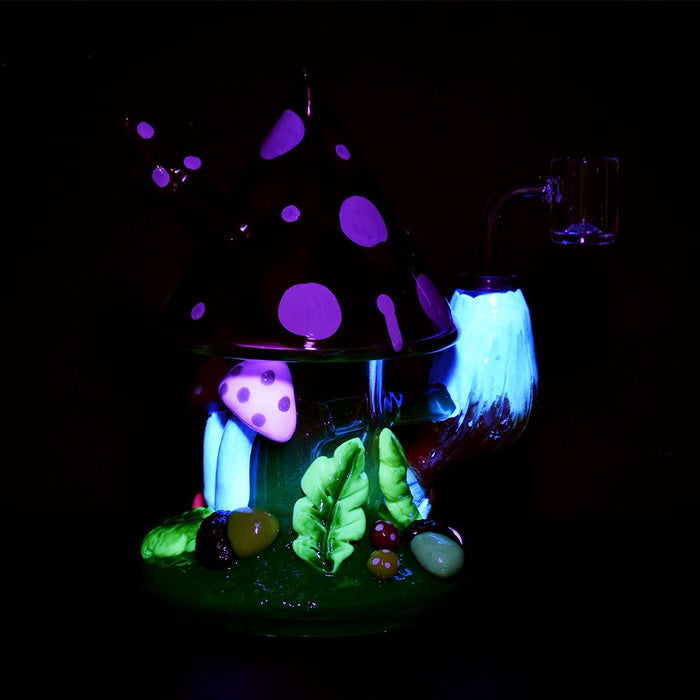 Shroom Forest Fantasy Glass Dab Rig