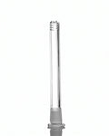 Clear Glass Downstem for water pipes and bongs on a white background
