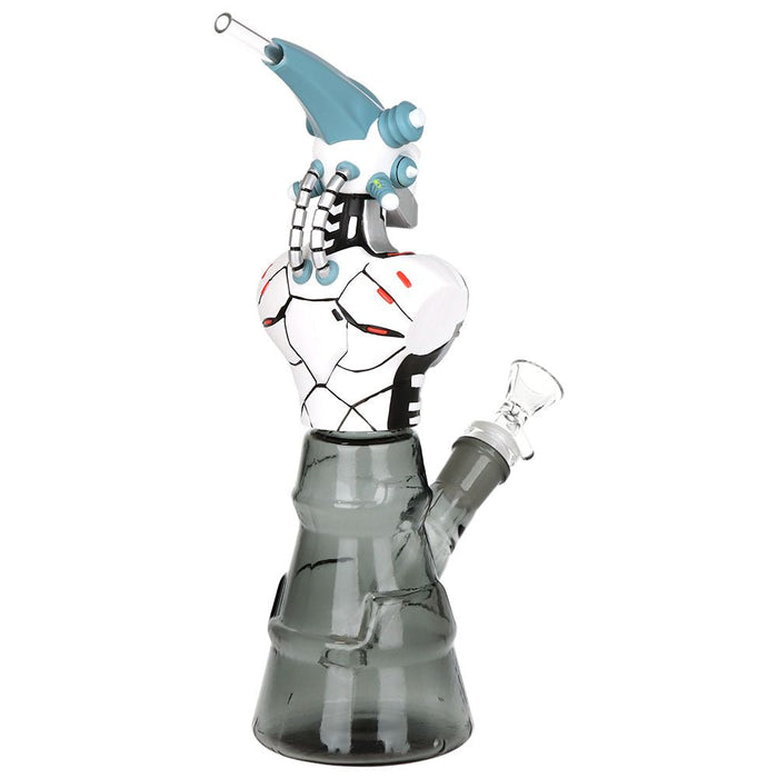 Skeleton Mechanic Glass & Vinyl Water Bong - 10.5"