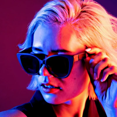 Smoking Shades Blaze - Cateye Matte Black Frame - Black Lenses Smoking Shades