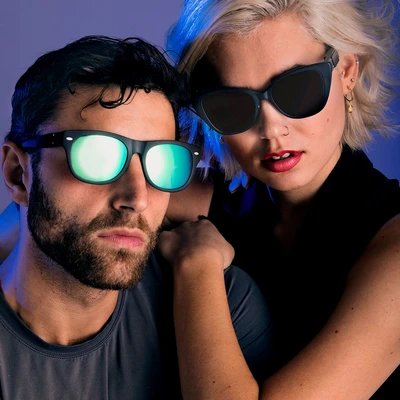 Smoking Shades Blaze - Cateye Matte Black Frame - Black Lenses Smoking Shades