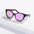 Smoking Shades Blaze - Cateye Matte Black Frame - Pink Mirror Lenses Smoking Shades
