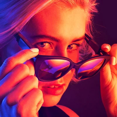 Smoking Shades Blaze - Cateye Matte Black Frame - Pink Mirror Lenses Smoking Shades
