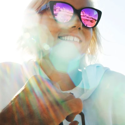 Smoking Shades Blaze - Cateye Matte Black Frame - Pink Mirror Lenses Smoking Shades