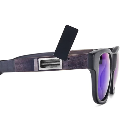 Smoking Shades Haze - Matte Black Frame - Blue Mirror Lenses Smoking Shades