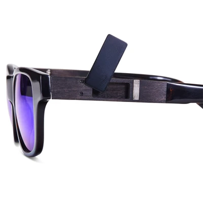 Smoking Shades Haze - Matte Black Frame - Blue Mirror Lenses Smoking Shades