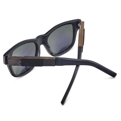 Smoking Shades Haze - Matte Black Frame - Blue Mirror Lenses Smoking Shades