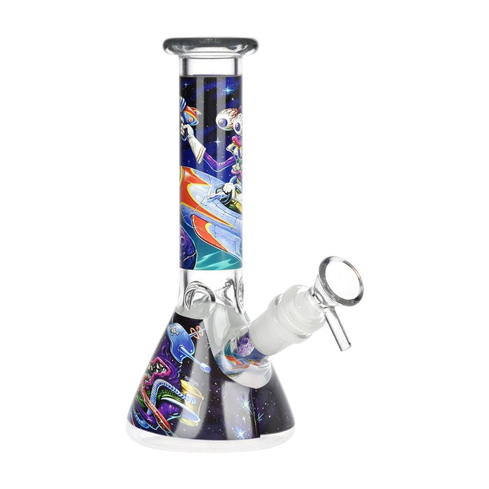 Space Monster Glass Beaker Bong Smoking Set - 7.75"